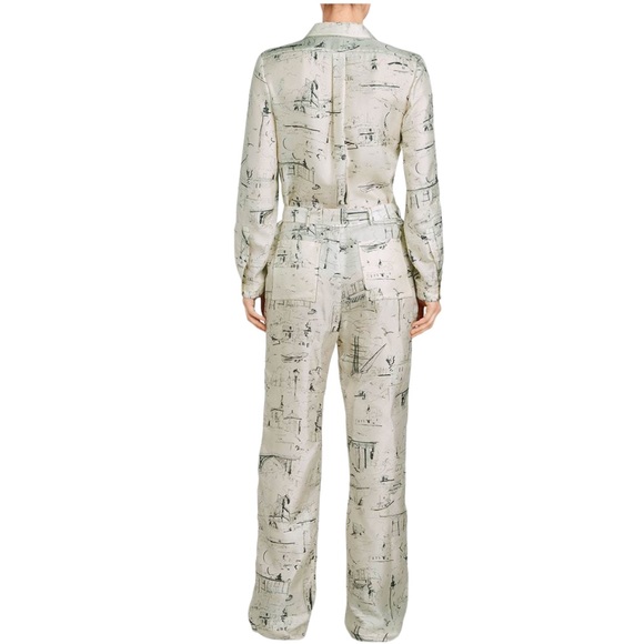 BURBERRY Landmark Silk Jumpsuit size 2 - Picture 3 of 11